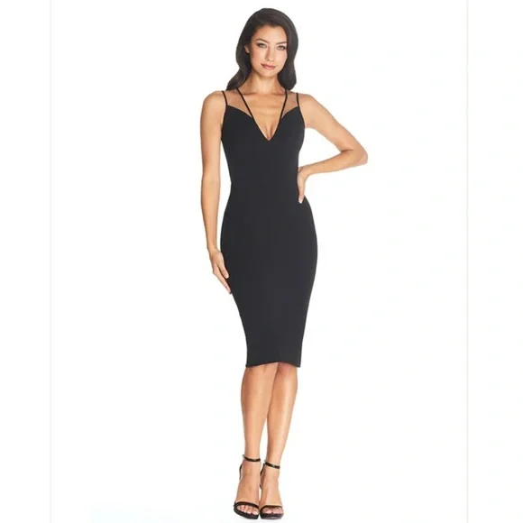 knee length dresses for ladies Madeleine Black Fishtail Maxi Dress With Bardot Mesh Long Sleeves – Club L  London main image 1